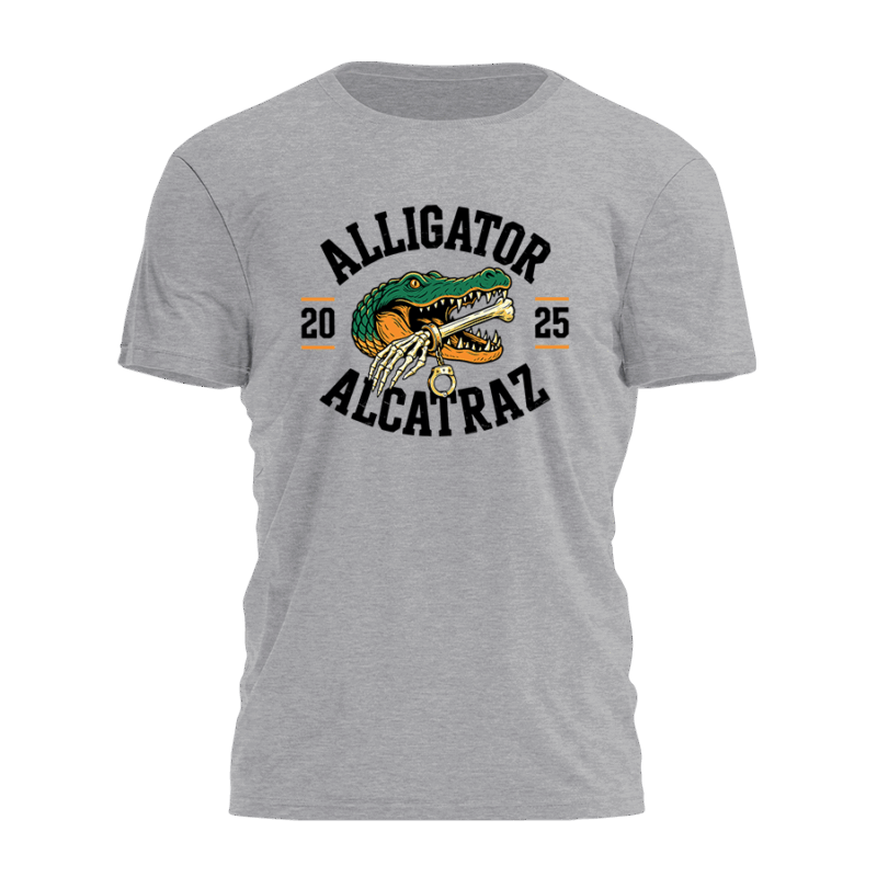 Camric Alligator Alcatraz Univ Light Graphic Tee – Stylish Unisex Shirt