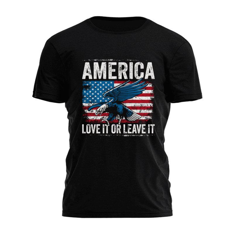 Camric America Love It or Leave It Graphic Tee – Patriotic Unisex Shirt